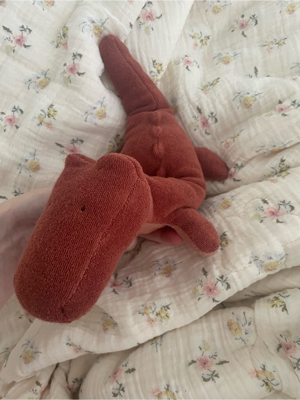 Maileg 14” Crocodile Vintage Rose Safari Friends Plush Stuffed Animal